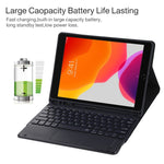 TG109BC Detachable Bluetooth Black Keyboard + Microfiber Leather Tablet Case for iPad Air 2020, with Touch Pad & Pen Slot & Holder, TG109BC