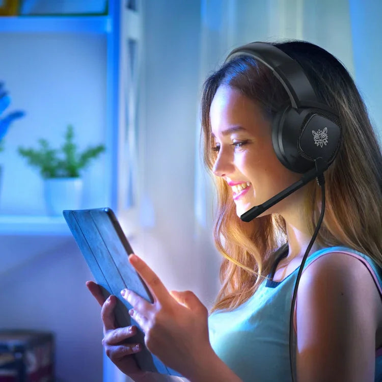 ONIKUMA K19 Single Plug Light Adjustable Gaming Headphone with Microphone