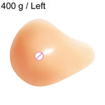 AS6 Spiral Shape Postoperative Rehabilitation Fake Breasts Silicone Breast Pad Nipple Cover 400g/Left, 400g/Left