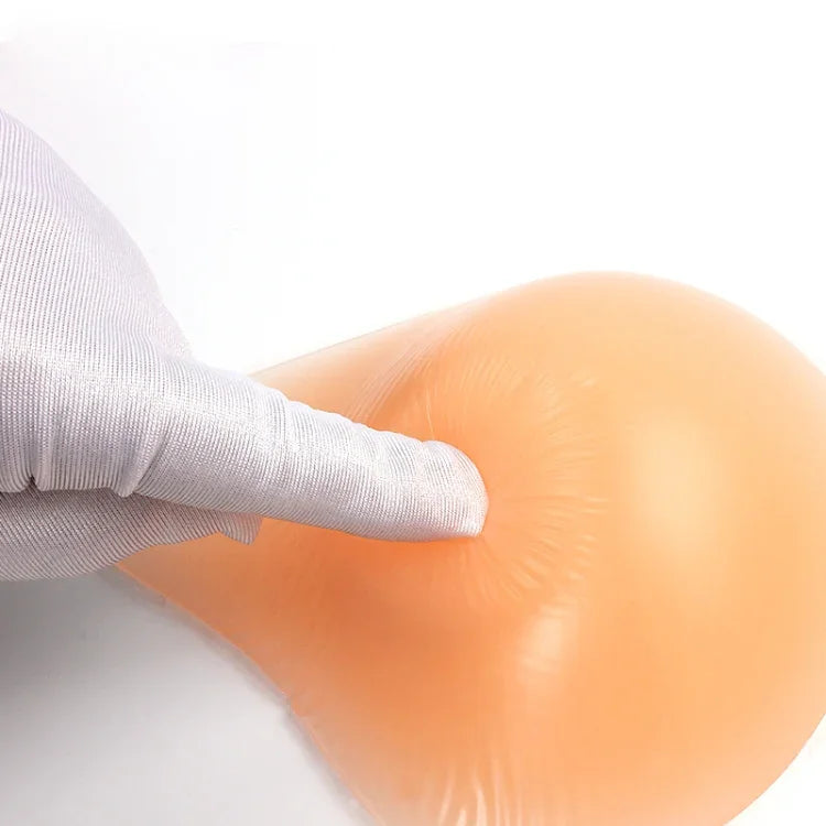 AS7 Spiral Shape Postoperative Rehabilitation Fake Breasts Silicone Breast Pad Nipple Cover 450g/Left, 450g/Left