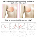 AS7 Spiral Shape Postoperative Rehabilitation Fake Breasts Silicone Breast Pad Nipple Cover 450g/Left, 450g/Left