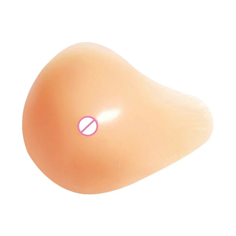 AS8 Spiral Shape Postoperative Rehabilitation Fake Breasts Silicone Breast Pad Nipple Cover 500g/Left, 500g/Left