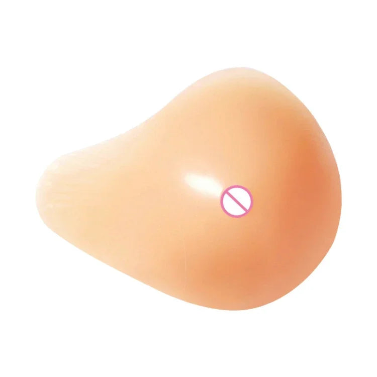 AS9 Spiral Shape Postoperative Rehabilitation Fake Breasts Silicone Breast Pad Nipple Cover 600g/Right, 600g/Right