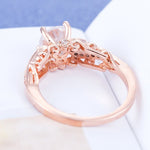 1 Pair Women Fashion Micro-inlaid Zircon Engagement Ring Princess Queen Aristocratic Temperament Couple Ring(Rose Gold US size: 9), US size: 9