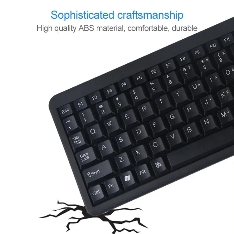 DS-8800 PS / 2 Interface Prevent Water Splashing Laser Engraving Character One-piece Wired Touchpad Keyboard, Length: 1.5m, DS-8800 PS/2