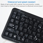 DS-8800 PS / 2 Interface Prevent Water Splashing Laser Engraving Character One-piece Wired Touchpad Keyboard, Length: 1.5m, DS-8800 PS/2