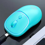 iMICE W-618 Rechargeable 4 Buttons 1600 DPI 2.4GHz Bluetooth Silent Wireless Mouse for Computer PC Laptop, W-618 2.4GHz & Bluetooth