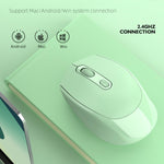 HXSJ M107 4-buttons 1600 DPI Dual Mode 2.4GHz + Bluetooth 5.1 Wireless Rechargeable Mouse, Battery Version
