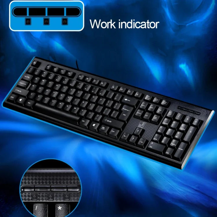 ZGB Q9 104 Keys USB Wired Grid Texture General Gaming Office Keyboard