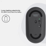 Logitech Pebble Cobblestone Shape Thin 3-keys 1000DPI Mute Wireless Bluetooth Optical Mouse, Wireless Range: 10m