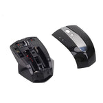 MZ-011 2.4GHz 1600DPI Wireless Rechargeable Optical Mouse with HUB Function, White + Royal Blue, Pearl White, Blue, Silver, Black, Black Silver