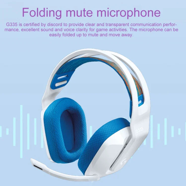 Logitech G335 Foldable Wired Gaming Headset with Microphone