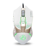 iMICE V5 USB 7 Buttons 4000 DPI Wired Optical Colorful Backlight Gaming Mouse for Computer PC Laptop, V5  (White)