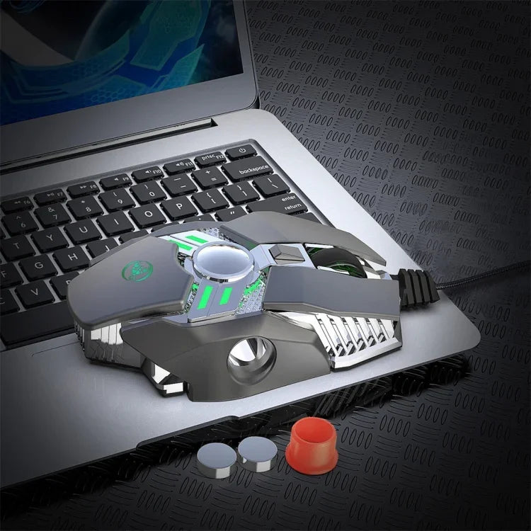 HXSJ J200 7 Keys Programmable Wired E-sports Mechanical Mouse with Light