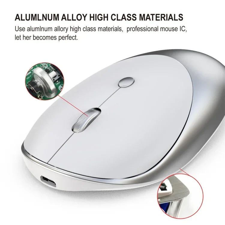HXSJ T36 2.4G Bluetooth 5.0+3.0 Three-mode Silent Design Wireless Bluetooth Mouse