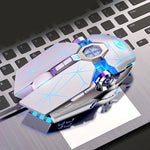 YINDIAO 3200DPI 4-modes Adjustable 7-keys RGB Light Wired Gaming Mechanical Mouse, Style: Silent Version, Style: Silent Version