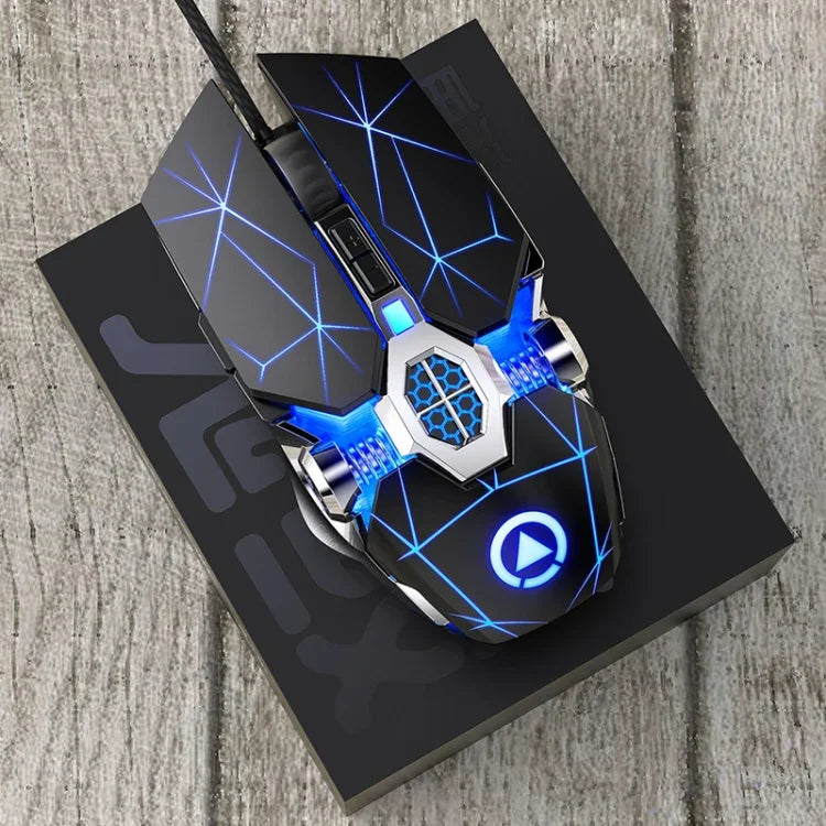 YINDIAO 3200DPI 4-modes Adjustable 7-keys RGB Light Wired Gaming Mechanical Mouse, Style: Audio Version, Style: Audio Version
