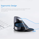 DELUX M618GX Wireless Ergonomic Vertical Mouse 1600DPI Optical Mouse, M618GX