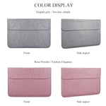 PU01S PU Leather Horizontal Invisible Magnetic Buckle Laptop Inner Bag for 14.1 inch laptops, with Small Bag, 14.1 inch with Small Bag