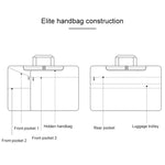 ST02S Waterproof Tear Resistance Hidden Portable Strap One-shoulder Handbag for 15.6 inch Laptops, with Suitcase Belt, ST02S 15.6 inch Black, ST02S 15.6 inch Dark Gray, ST02S 15.6 inch Pink, ST02S 15.6 inch Light Grey, ST02S 15.6 inch Navy Blue