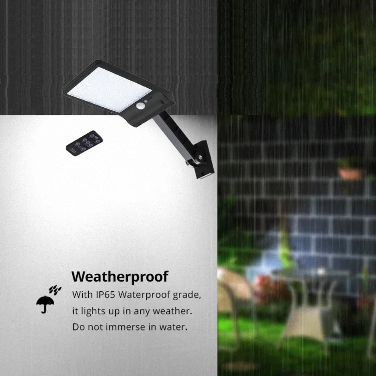 6W 800LM 48 LEDs Solar Remote Control Flat Lamp with Bracket