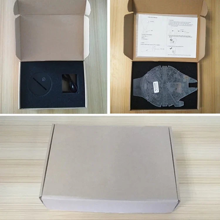 Playing Ice Hockey Shape 3D Colorful LED Vision Light Table Lamp, Charging Touch Version, Charging Touch Version