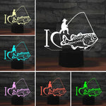 Fishing Shape 3D Colorful LED Vision Light Table Lamp, USB & Battery Version, USB & Battery Version