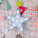 2 x AA Batteries Powered Party Festival Table Wedding Lamp Night Light, Pentagram(Blue), Pentagram(White), Pentagram(Yellow)
