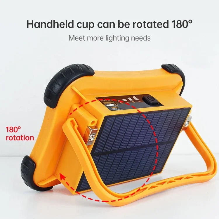 50W 32 LEDs Solar Portable Camping Light Magnetic Lighting Emergency Light with Four Levels of Brightness & Power Bank & Battery Indicator