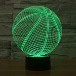 7 Color Discoloration Creative Visual Stereo Lamp Desk Lamp Night Light, Basketball Style