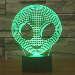 7 Color Discoloration Creative Visual Stereo Lamp Desk Lamp Night Light, Alien Style