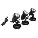 3 In 1 Warm Light Lawn Insertion Pool Diving Solar Spotlight, Warm Light