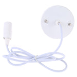 E14 Lamp Holder DIY Ceiling Chandelier Light Bulbs Screw Base Socket, Cable Length: 1m, E14 White