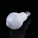 E27 5W 12 LEDs SMD 5730 300LM Infrared Motion Sensor LED Light Bulb, Sensor Distance: 4-6m, AC 220V, E27 5W Warm White, E27 5W White Light