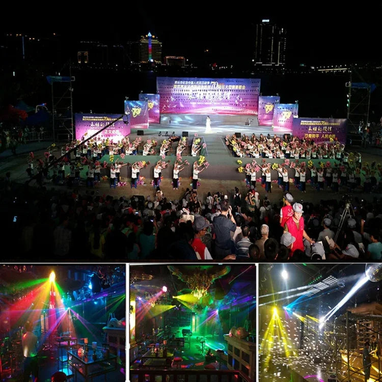 Master / Slave / DMX512 / Auto Run / Sound Control Modes, AC 220V