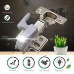 10 PCS 0.3W Universal Inner Hinge LED Sensor lamp Cupboard 3 LEDs Night light Auto ON/OFF Bulb, 10 PCS White Light, 10 PCS Warm White