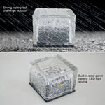 IP68 Waterproof Solar Powered Tempered Glass Outdoor LED Buried Light Garden Decoration Lamp with 0.2W Solar Panel