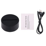7 Colour Discoloration Creative Visual Stereo Lamp Desk Lamp Night Light, Heart and LOVE Style