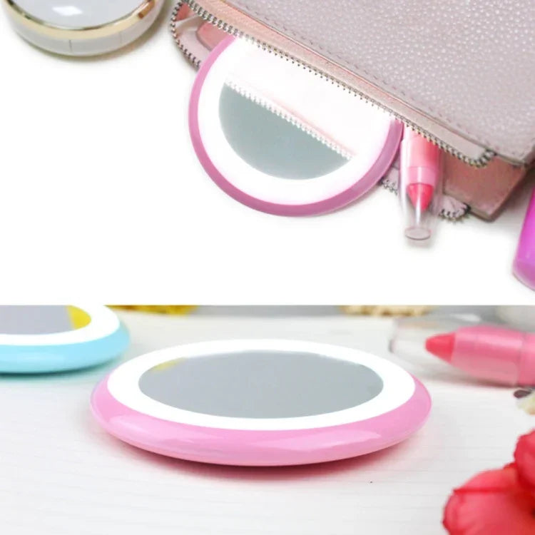 OneFire 1W 10 LEDs Multi-function Rechargeable Donut Shaped Makeup Mirror LED Desk Lamp Night Light, DC 5V, 1W Pink