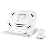 T3 Multi-function Hollow Design Cooling Bracket with 10-Level Adjustable Angle for Notebook,  MacBook, iPad, Mobile Phones, T3 (Black), T3 (White)