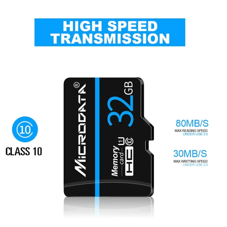 MICRODATA 128GB U3 Blue Line and Black TF(Micro SD) Memory Card, 128GB