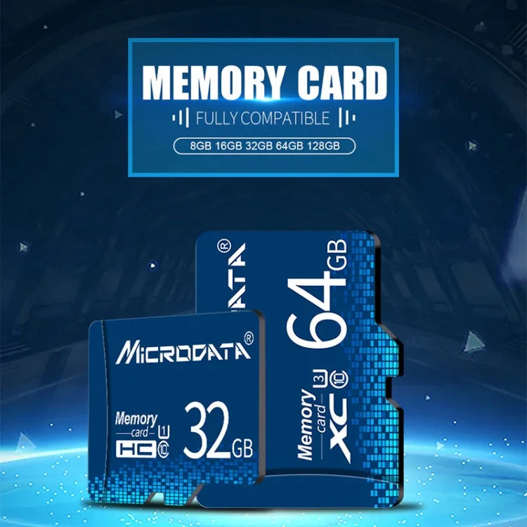 MICRODATA 64GB U3 Blue TF(Micro SD) Memory Card, 64GB