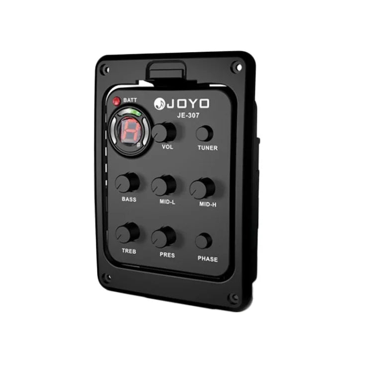 JOYO JE-307 Guitar Pickup 5-Band Equalizer Folk Guitar EQ Acoustic guitarra Pickup Preamp Electric Digital Tuner, JE-307