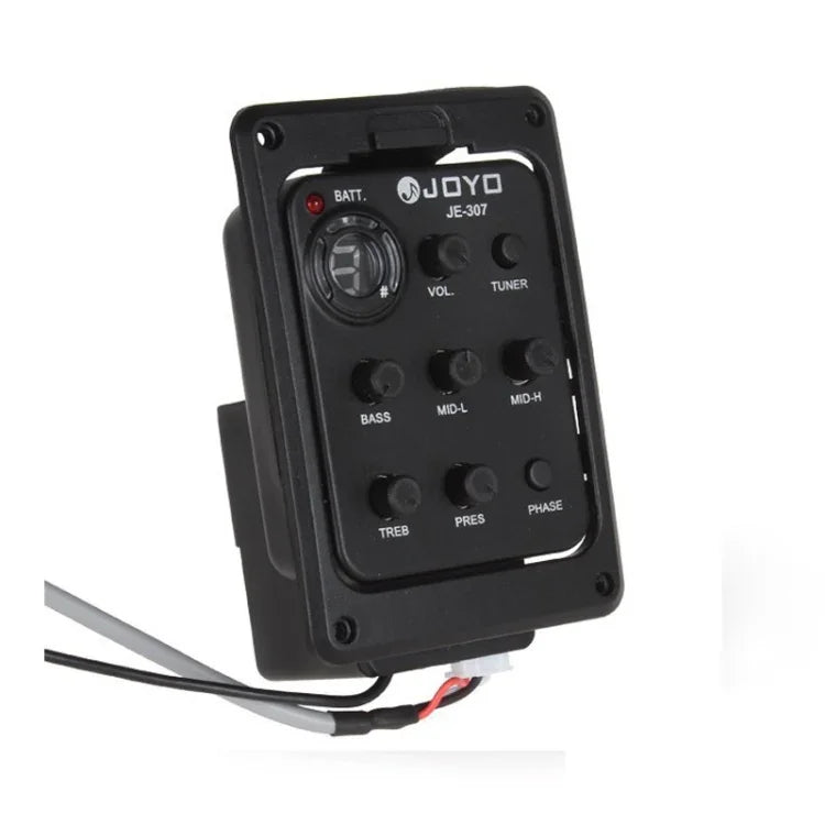 JOYO JE-307 Guitar Pickup 5-Band Equalizer Folk Guitar EQ Acoustic guitarra Pickup Preamp Electric Digital Tuner, JE-307
