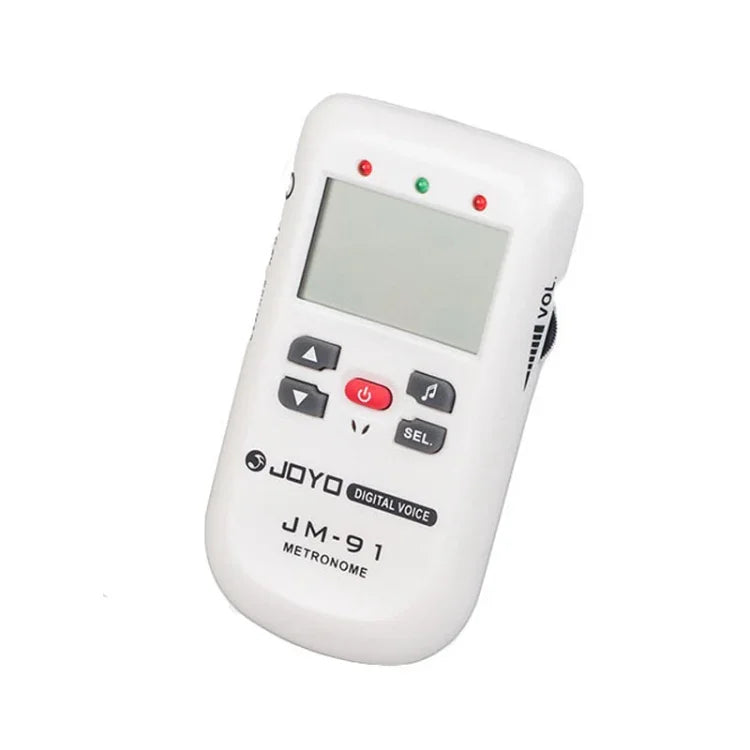JOYO JM-91 Mini Portable Multi-functional Vocal Metronome Electronic Digital Metronome Tone Generator Tuner for Guitar Violin Ukulele, JM-91 (White)