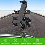 M8 Bolt Ball-Head Motorcycle Multi-function Eight-jaw Aluminum Phone Navigation Bracket with Anti-theft Knobs, M8 Bolt+Anti-theft Knobs