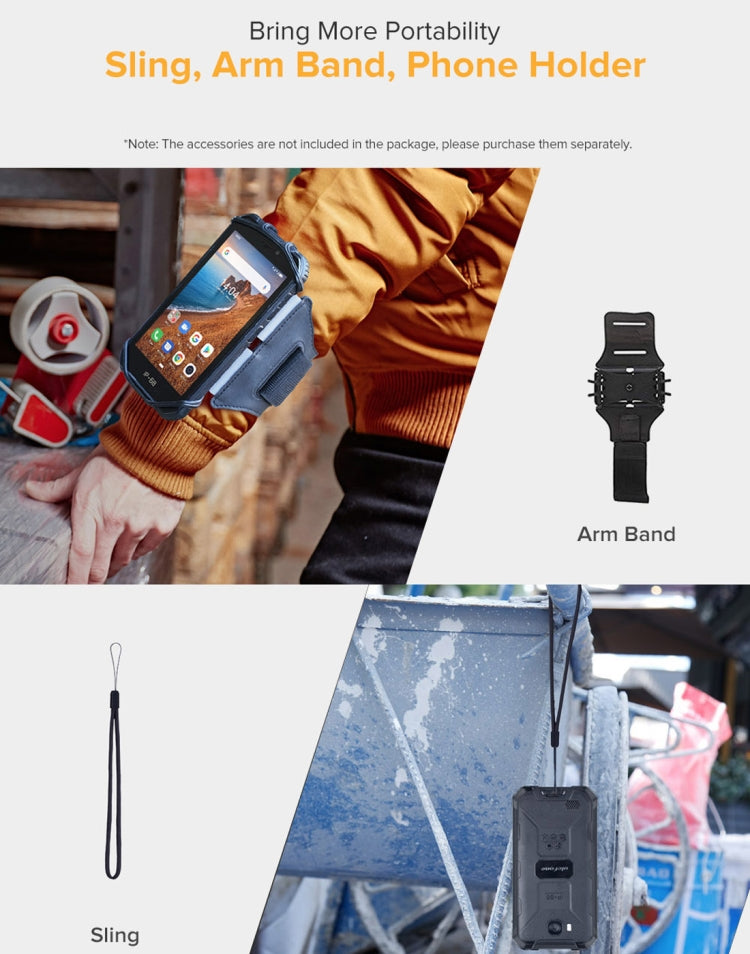 IP68/IP69K Waterproof Dustproof Shockproof, Face Identification, 4000mAh Battery, 5.0 inch Android 9.0 MTK6580A/W Quad Core up to 1.3GHz, Network: 3G, Armor X6 2GB+16GB