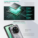 Oukitel WP62 Rugged Phone, 12GB+512GB, 108MP Camera, Fingerprint Identification, 6.6 inch Android 15 MediaTek Dimensity 7025 Octa Core, NFC, OTG, Network: 5G, 12GB+512GB