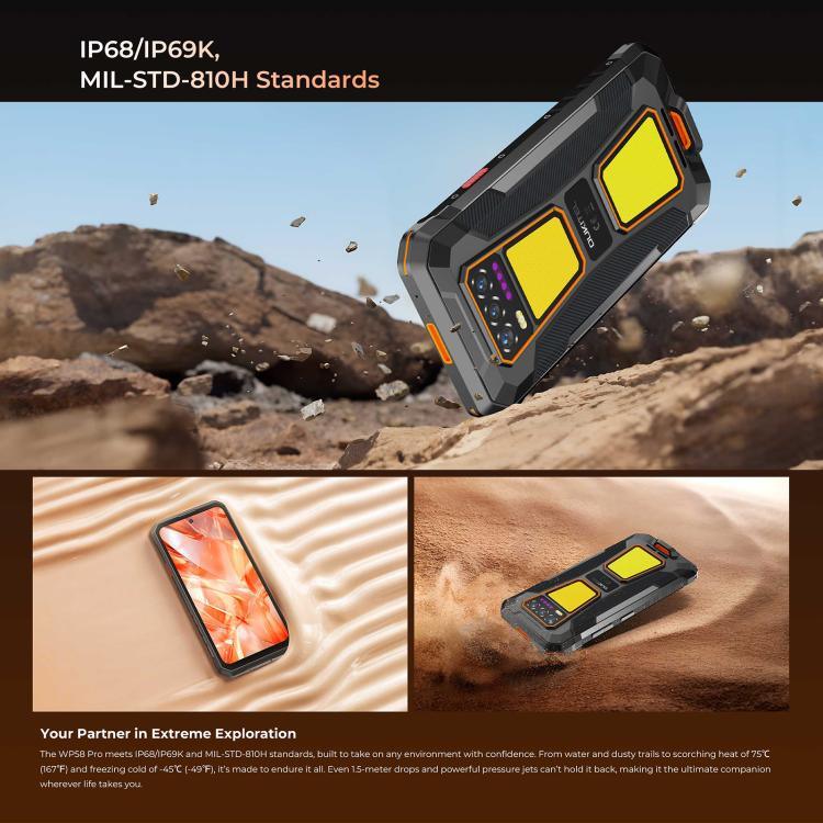 Oukitel WP58 Pro Rugged Phone, 8GB+512GB, Side Fingerprint Identification, 6.7 inch Android 15 UMS9621S Octa Core, NFC, OTG, Network: 5G, 8GB+512GB