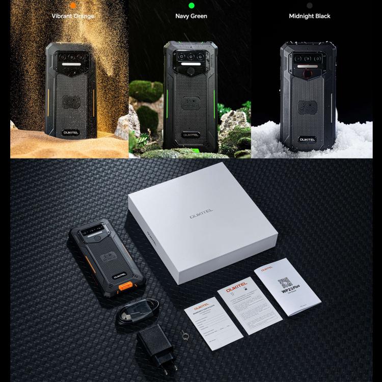 Oukitel WP23 Plus Rugged Phone, 4GB+128GB, 6.52 inch Android 14.0Unisoc T606 Octa-core, NFC, OTG, Network: 4G, WP23 Plus 4GB+128GB